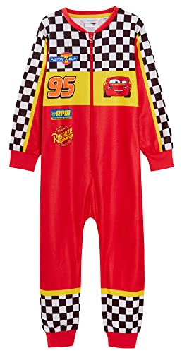 Disney Cars Einteiler für Jungen Rennwagenfahrer verkleiden Sich All-in-One Kinder Lightning McQueen Fleece-Schlafanzug Pjs von Disney