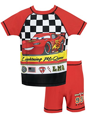 Disney Cars Jungen Lightning McQueen Zweiteiliger Badeanzug 122 von Disney