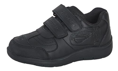 Disney Cars Jungen Schulschuhe für Kinder, Lightning McQueen, schwarz, abriebfest, einfach zu bedienende Riemen, Schwarz , 24 EU von Disney