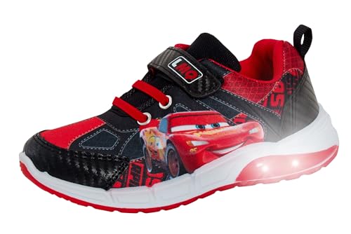 Disney Cars Leuchtende Turnschuhe Jungen Lightning McQueen Blinkende Skate Sportschuhe LED Sneakers, rose, 28 EU von Disney