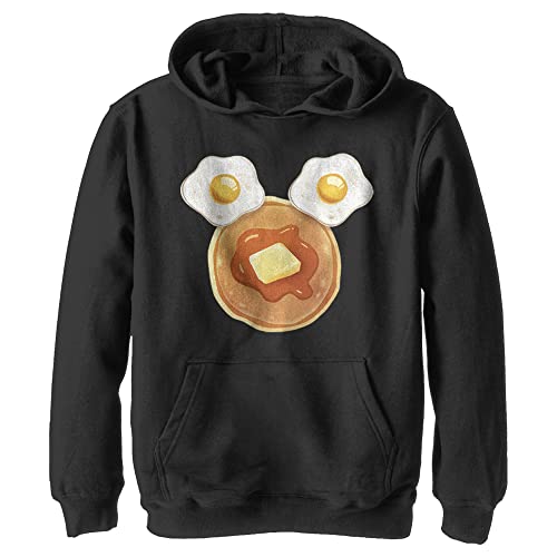 Disney Characters Breakfast at Mickeys Boy's Hooded Pullover Fleece, Black, Small von Disney