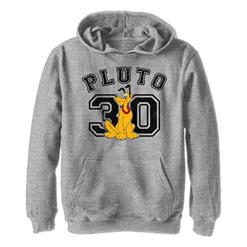 Disney Characters Pluto Collegiate Boy's Hooded Pullover Fleece, Athletic Heather, Small von Disney