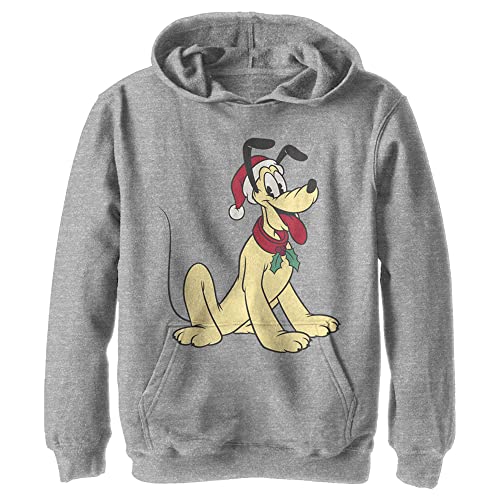 Disney Characters Pluto Hat Boy's Hooded Pullover Fleece, Athletic Heather, Small von Disney