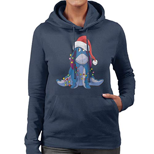 Disney Christmas Eeyore Tangled In Festive Lights Women's Hooded Sweatshirt von Disney