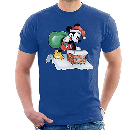 Disney Christmas Mickey Mouse Approaching Chimney Men's T-Shirt von Disney