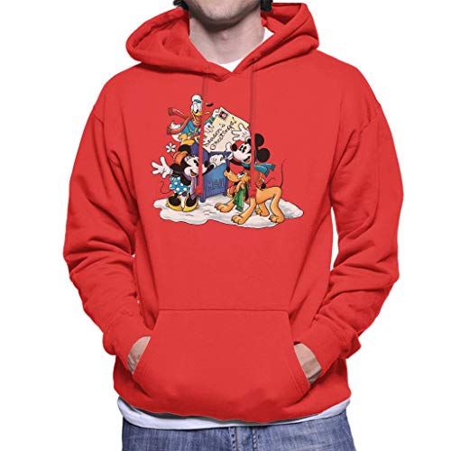 Disney Christmas Mickey Mouse Mailing Seasons Greetings Men's Hooded Sweatshirt von Disney