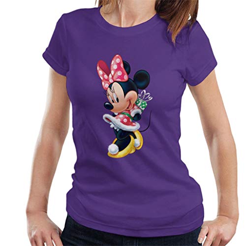 Disney Christmas Minnie Mouse Hiding Present Women's T-Shirt von Disney