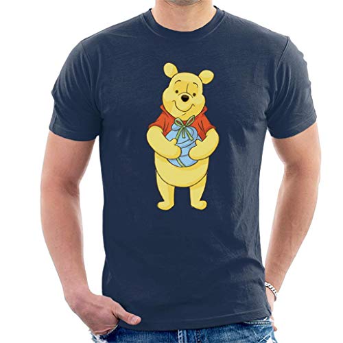 Disney Christmas Winnie The Pooh Holding Honey Pot Men's T-Shirt von Disney