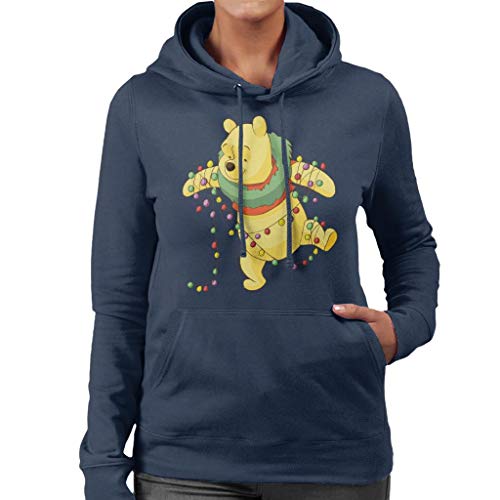 Disney Christmas Winnie The Pooh Tangled In Festive Lights Women's Hooded Sweatshirt von Disney