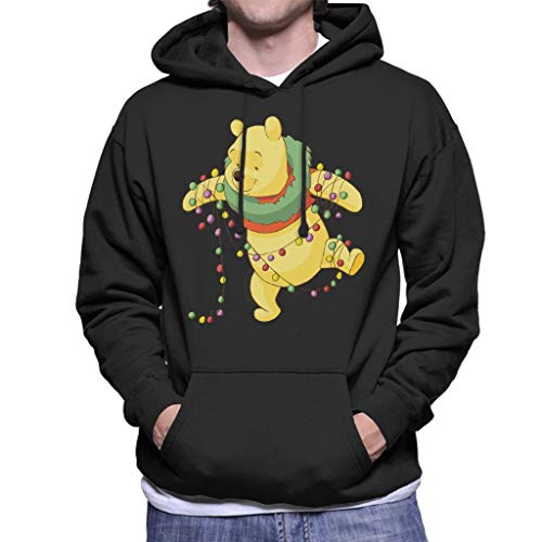 Disney Christmas Winnie The Pooh Tangled In Festive Lights Men's Hooded Sweatshirt von Disney