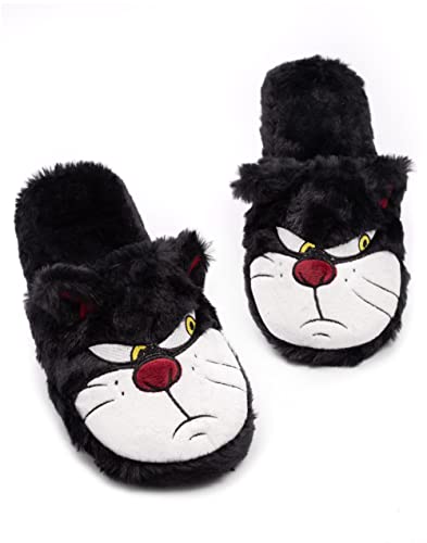 Disney Cinderella Lucifer Hausschuhe Flauschige Katze Womens Damen Schwarz 36-37 EU von Disney