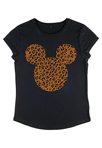 Disney Mickey Classic - Cheetah Mouse Women's Rolled-sleeve Black XL von Disney