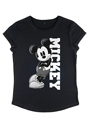 Disney Mickey & Friends - Mickey Lean Women's Rolled-sleeve Black M von Disney