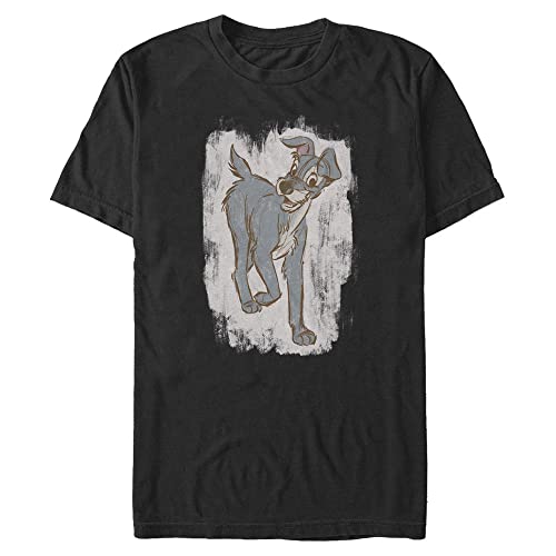 Disney Unisex Lady & The Tramp Tramp Pose Organic Short Sleeve T-shirt, Schwarz, XXL von Disney Classics