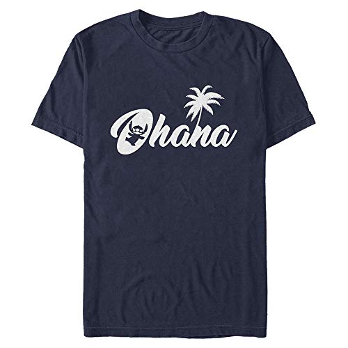 Disney Unisex Lilo & Stitch Stitch Sillhouette Ohana Organic Short Sleeve T-shirt, Marineblau, M von Disney Classics