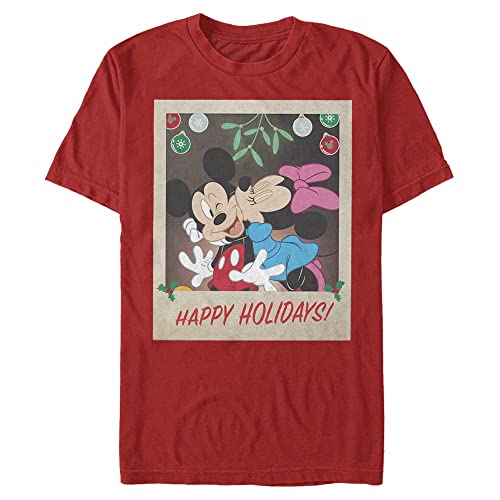 Disney Unisex Mickey Classic Holiday Polaroid Organic Short Sleeve T-shirt, Rot, XXL von Disney Classics