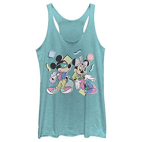 Disney Damen 80er Jahre Minnie Mickey T-Shirt, Tahi Blau, Klein von Disney