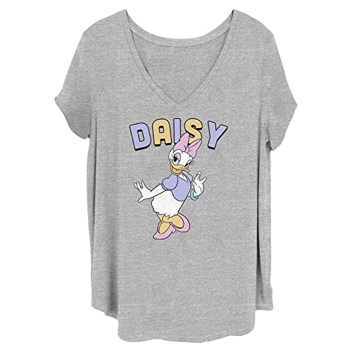 Disney Damen Daisy Duck T-Shirt, Meliert, Grau, 3X von Disney