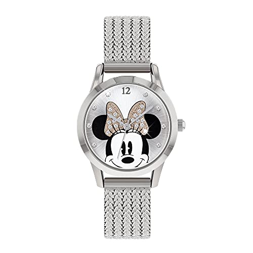 Disney Damen Datum klassisch Quarz Uhr mit Edelstahl Armband MN8008 von Disney