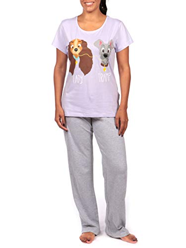 Disney Damen Lady and The Tramp Schlafanzug Violett X-Large von Disney