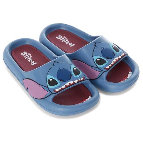 Disney Damen Lilo und Stitch Slides, klassische Lilo und Stitch Slide Sandalen, Lilo und Stitch Slip-On-Slide-Schuhe, 41 EU von Disney
