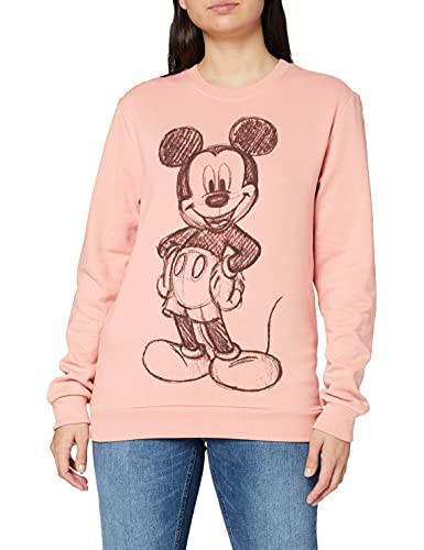 Disney Damen Mickey Forward Sketch Sweatshirt, Pink (Dusty Pink Ltpk), 38 EU von Disney