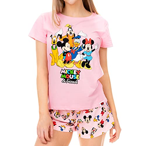 Disney Damen Mickey Mouse Minnie Mouse und Freunde Schlafanzug Rosa XX-Large von Disney
