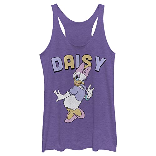 Disney Damen Mickey and Friends Daisy Duck Simple Portrait Juniors Tri Blend Tank T-Shirt, Lila Heather, X-Groß von Disney