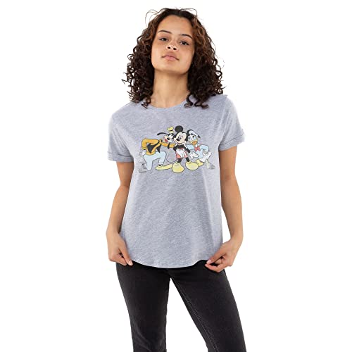 Disney Damen Mickey's Crew T Shirt, Grau, S EU von Disney