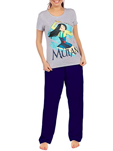 Disney Damen Mulan Schlafanzug Grau Small von Disney