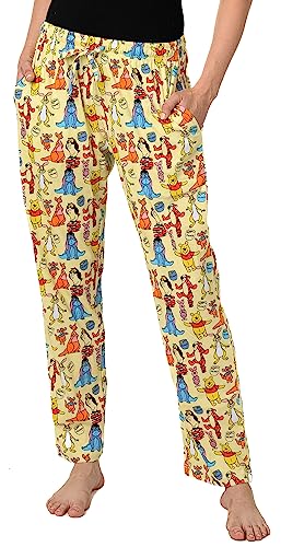 Disney Damen-Pyjamahose, Übergröße, bedruckt, Marie, Pooh & Friends, S von Disney