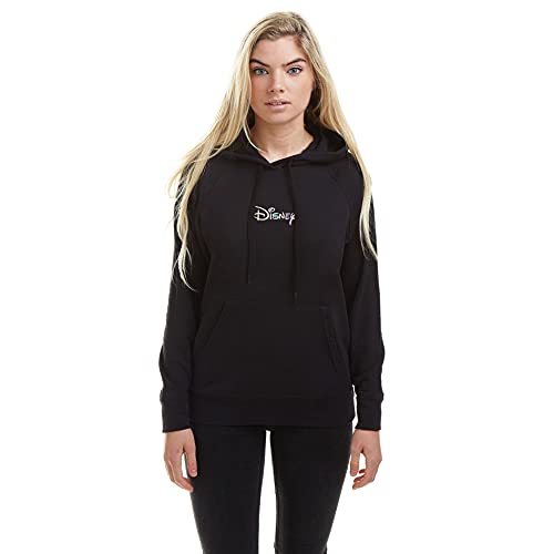 Disney Damen Regenbogen-Logo Kapuzenpullover, Schwarz, 40 von Disney