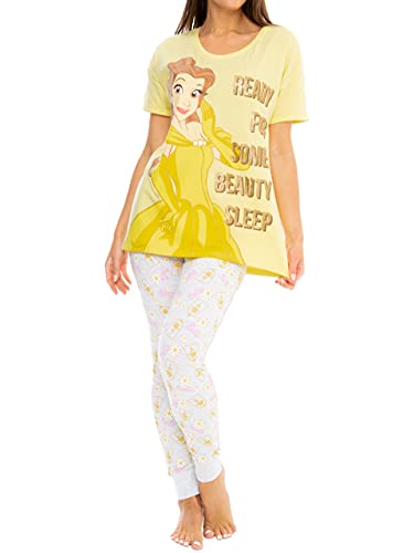 Disney Damen Schlafanzug Belle Gelb X-Large von Disney
