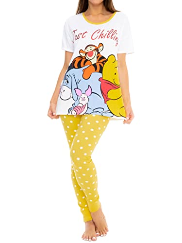 Disney Damen Schlafanzug Winnie Puuh Mehrfarbig Small von Disney