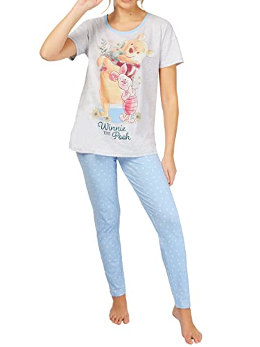 Disney Damen Schlafanzug Winnie The Pooh Blau Medium von Disney