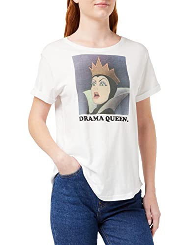 Disney Damen Snow White - Drama Queen T Shirt, Weiß (Weiß Weiß), S EU von Disney