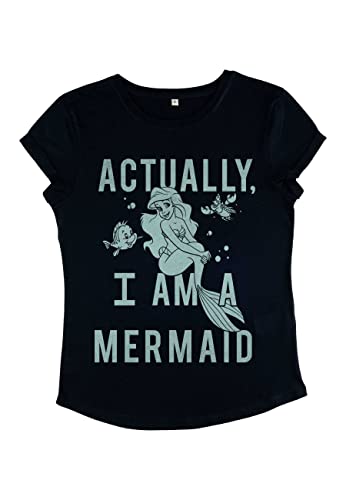 Disney The Little Mermaid - Actual Mermaid Women's Rolled-sleeve Navy blue M von Disney