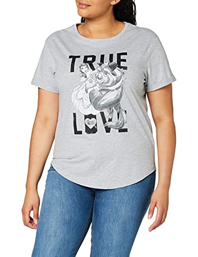 Disney Damen True Love T-Shirt, Grau (Sport Grey), 34 von Disney