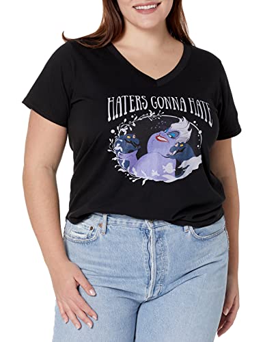 Disney Damen Ursula Haters T-Shirt, schwarz, Groß von Disney