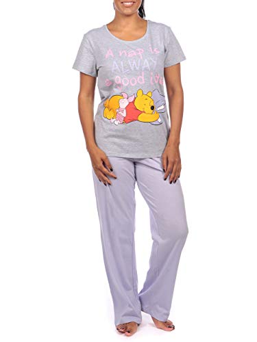 Disney Damen Winnie Puuh Schlafanzug Grau Large von Disney