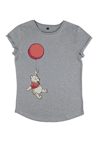 Disney Winnie The Pooh - Balloon Winnie Women's Rolled-sleeve Melange grey XL von Disney