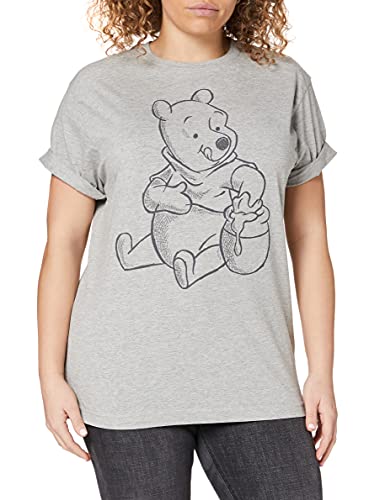 Disney Damen winnie T Shirt, Grau (Grey Marl Spo), M EU von Disney