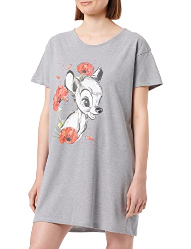 Disney Damen Wodbambbt006 Nachthemd, Grau meliert, Small von Disney