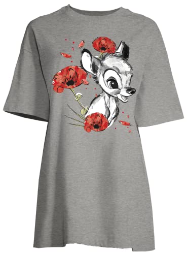 Disney Damen Wodbambbt006 Nachthemd, Grau meliert, Small von Disney