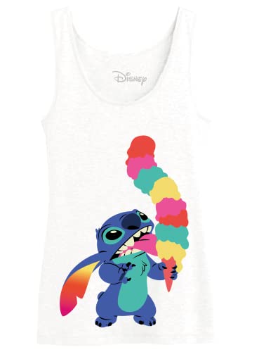 Disney Damen Wodlilotk002 Tanktop, weiß, M von Disney