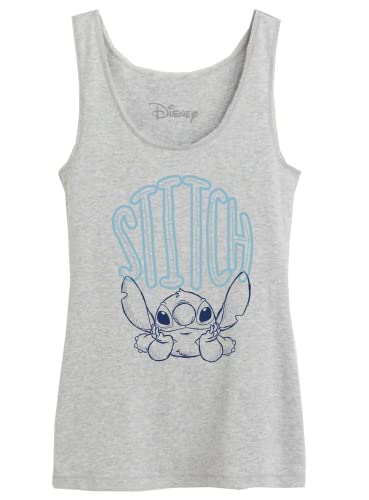 Disney Damen Wodlilotk003 Tanktop, Grau meliert, X-Large von Disney