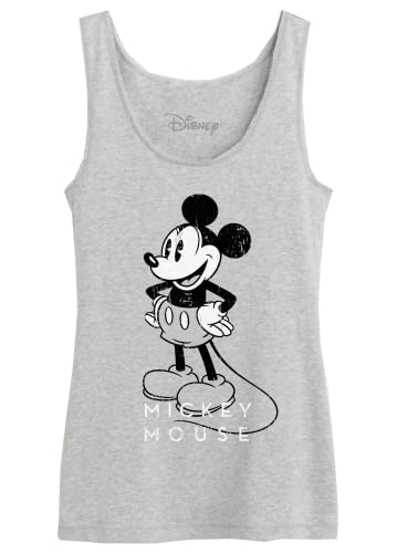 Disney Damen Wodmicktk111 Tanktop, Grau meliert, XS von Disney