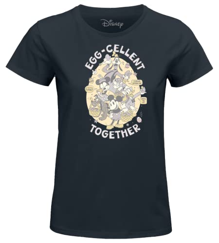 Disney Damen Wodmickts257 T-Shirt, Marineblau, M von Disney