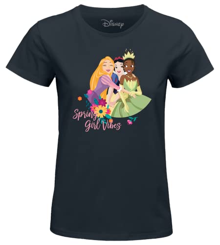 Disney Damen Wodprints016 T-Shirt, Marineblau, Large von Disney