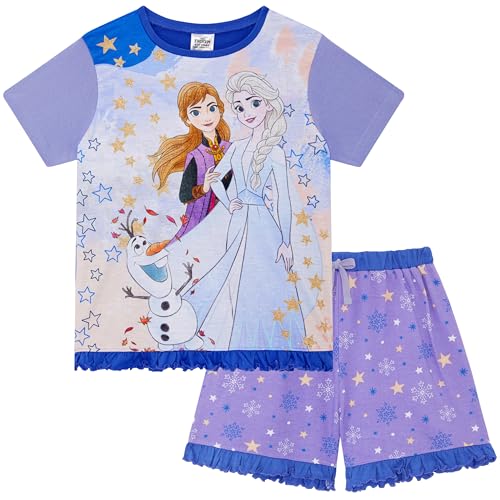 Disney Die Eiskönigin Kurzer Schlafanzug für Mädchen, Frozen Shorty, 3-4 Jahre von Disney